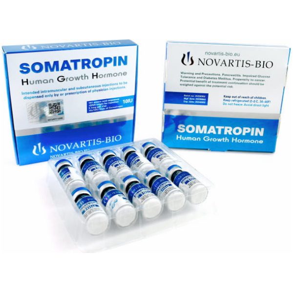 SOMATROPIN Novartis-Bio 100 IU * 10 X 10iu vials + 30 ML BAC WATER