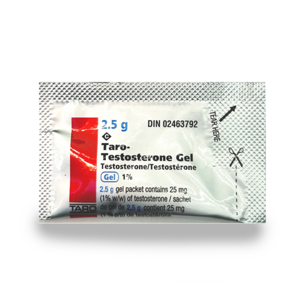 TESTOSTERONE GEL 2.5mg [30 UNIT DOSE] [1 month supply]- no box - TARO