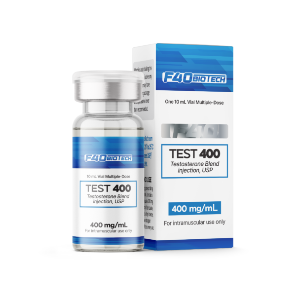 F-40 Biotech Injectables Germany - Testosterone 400 BULKING BLEND MCT- Tested @ 411.72 mg total per ml - (Qualitative and quantitative analysis second image)