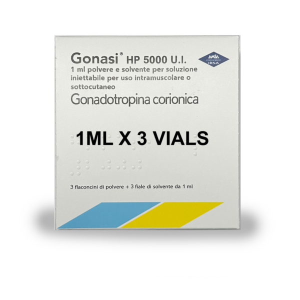 3PACK COMBO - Gonasi 5000UI Chorionic Gonadotropin [3 Vials+ Water] [3 PACK COMBO]