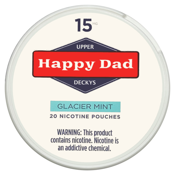 Happy Dad Upper Deckys - Nicotine Pouches (Glacier Mint) 15mg x 20 Pouches