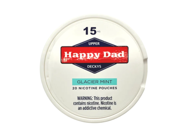 Happy Dad Upper Deckys - Nicotine Pouches (Glacier Mint) 15mg x 20 Pouches