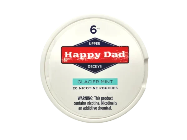 Happy Dad Upper Deckys - Nicotine Pouches (Glacier Mint) 6mg x 20 Pouches